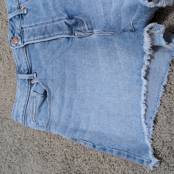 Good American Cutoff Jean Shorts Denim Lighter Wash High Waist Size 10/30 - Picture 2 of 12